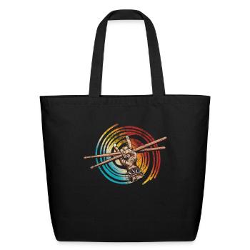 Drummer Drums Drumsticks Musician Outfit - Eco-Friendly Cotton Tote - black - Front