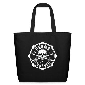 Drummer Drums Drumsticks Musician Outfit - Eco-Friendly Cotton Tote - black - Front