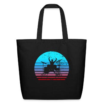 Drummer Drums Drumsticks Musician Outfit - Eco-Friendly Cotton Tote - black - Front