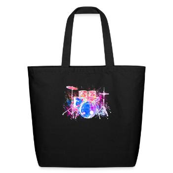 Drummer Drums Drumsticks Musician Outfit - Eco-Friendly Cotton Tote - black - Front