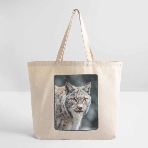 Lynx Portrait Piercing Eyes Design - Eco-Friendly Cotton Tote