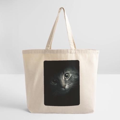 Cat Face in Shadow Close-Up Design - Eco-Friendly Cotton Tote