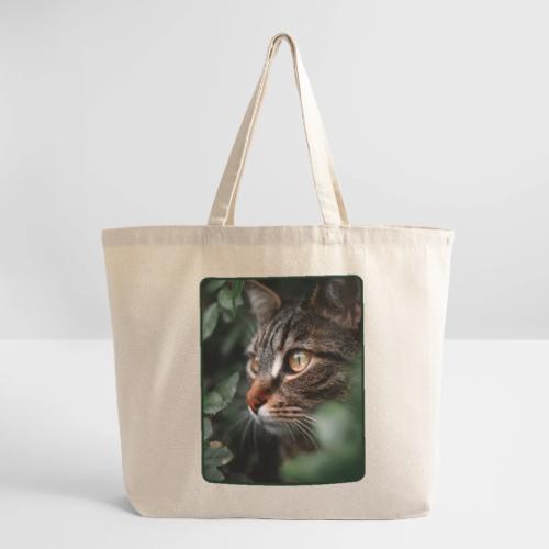 Tabby Cat Jungle Eyes Design - Eco-Friendly Cotton Tote