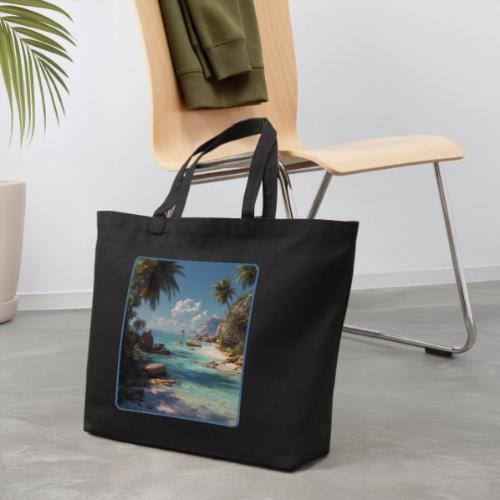 Tropical Island Paradise Ocean Design - Eco-Friendly Cotton Tote