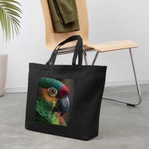 Colorful Parrot Close-Up Design - Eco-Friendly Cotton Tote