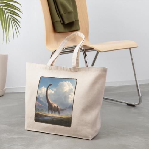 Brachiosaurus Valley Landscape Design - Eco-Friendly Cotton Tote