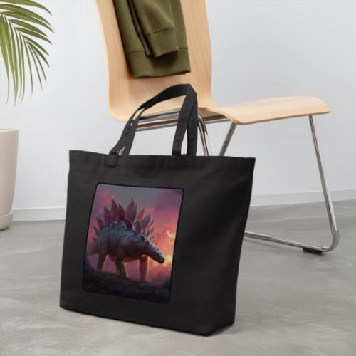Stegosaurus Sunset Forest Design - Eco-Friendly Cotton Tote