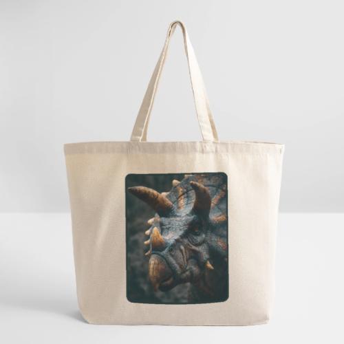 Triceratops Detailed Portrait Design - Eco-Friendly Cotton Tote