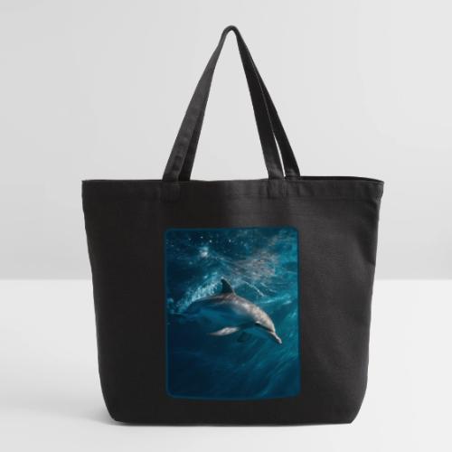Dolphin Sunlit Ocean Serenity Design - Eco-Friendly Cotton Tote