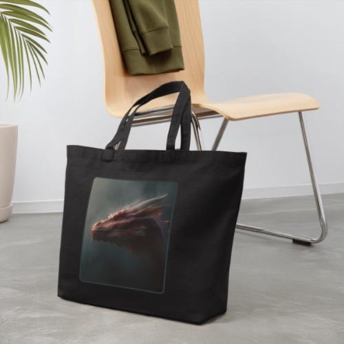 Red Dragon Fog Portrait Design - Eco-Friendly Cotton Tote