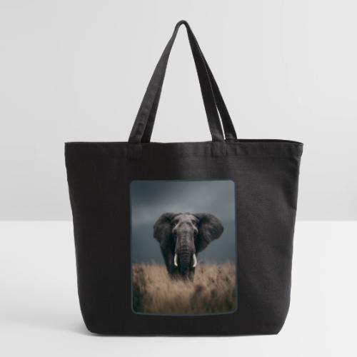 Majestic African Elephant Portrait Design - Eco-Friendly Cotton Tote