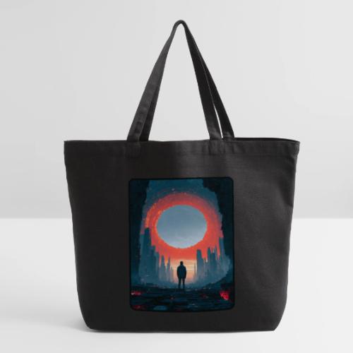 Cosmic Portal Future City Design - Eco-Friendly Cotton Tote
