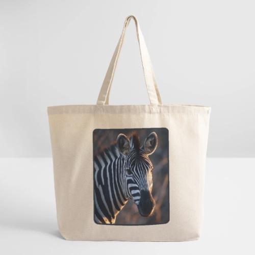 Majestic Zebra Sunset Portrait Design - Eco-Friendly Cotton Tote