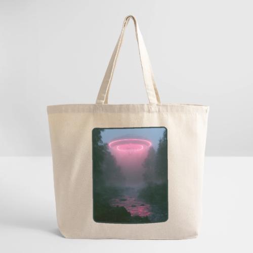 Neon UFO Forest River Design - Eco-Friendly Cotton Tote