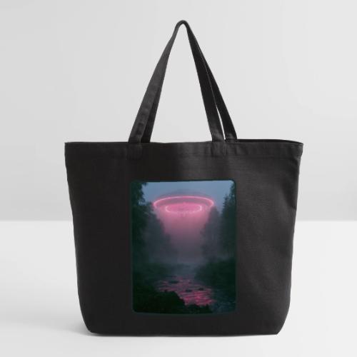 Neon UFO Forest River Design - Eco-Friendly Cotton Tote