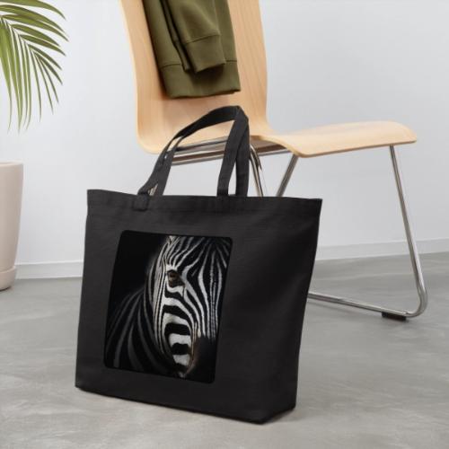Zebra High Contrast Portrait Design - Eco-Friendly Cotton Tote