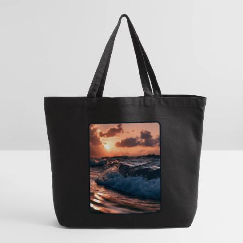 Golden Sunset Ocean Wave - Eco-Friendly Cotton Tote