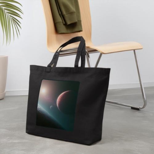 Deep Space Planet Horizon Art - Eco-Friendly Cotton Tote