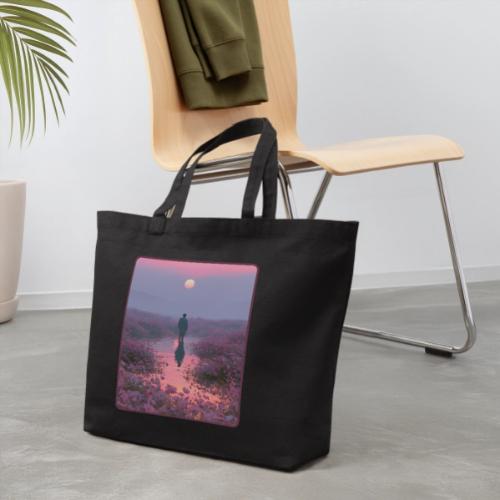 Ethereal Sunset Flower Field Art - Eco-Friendly Cotton Tote