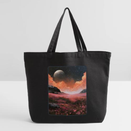 Moonlit Fantasy Flower Landscape - Eco-Friendly Cotton Tote