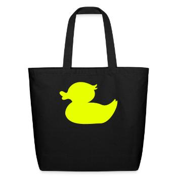 Rubber Duck - Eco-Friendly Cotton Tote - black - Front