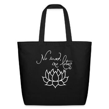 No Mud No Lotus - Eco-Friendly Cotton Tote - black - Front