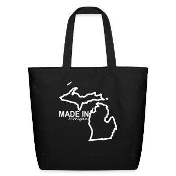 Made In Michigan - Eco-Friendly Cotton Tote - black - Front