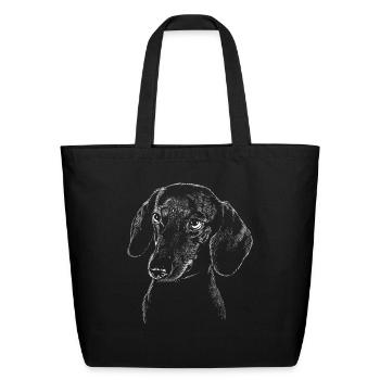 Dachshund Pet - Eco-Friendly Cotton Tote - black - Front