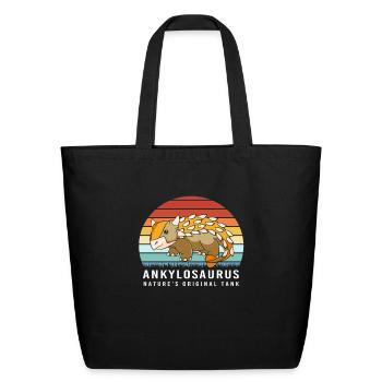 Ankylosaurus Dino Prehistoric Dinosaur - Eco-Friendly Cotton Tote - black - Front