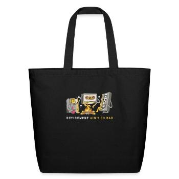 USB Storage Floppy Disk - Eco-Friendly Cotton Tote - black - Front