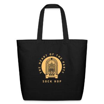 Dance Party Vintage Sock Hop - Eco-Friendly Cotton Tote - black - Front