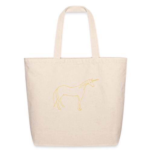 unicorn gold outline - Eco-Friendly Cotton Tote