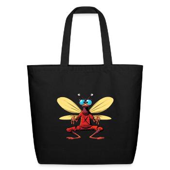 Fly Yogi - Eco-Friendly Cotton Tote - black - Front