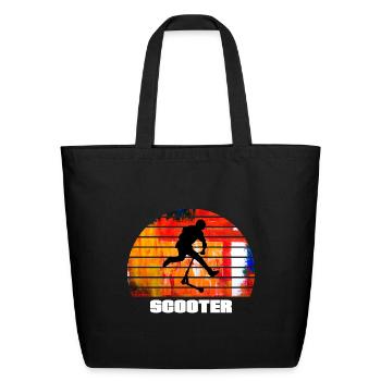 Scooter - Eco-Friendly Cotton Tote - black - Front