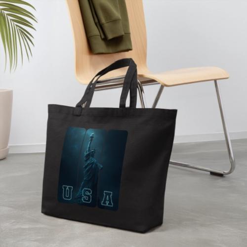 Neon Liberty USA Triptych - Eco-Friendly Cotton Tote