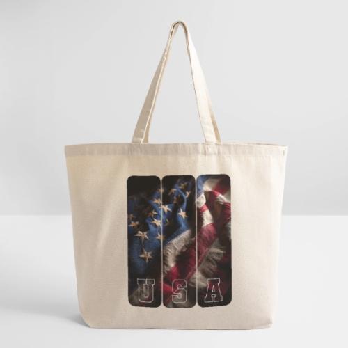 USA: Worn Stars and Stripes - Eco-Friendly Cotton Tote
