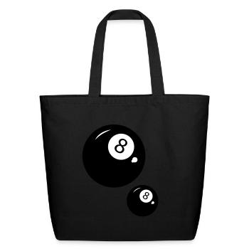 8 ball - Eco-Friendly Cotton Tote - black - Front