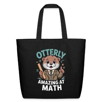 Funny Math Teacher Gift or Gift for Mathletes - Eco-Friendly Cotton Tote - black - Front