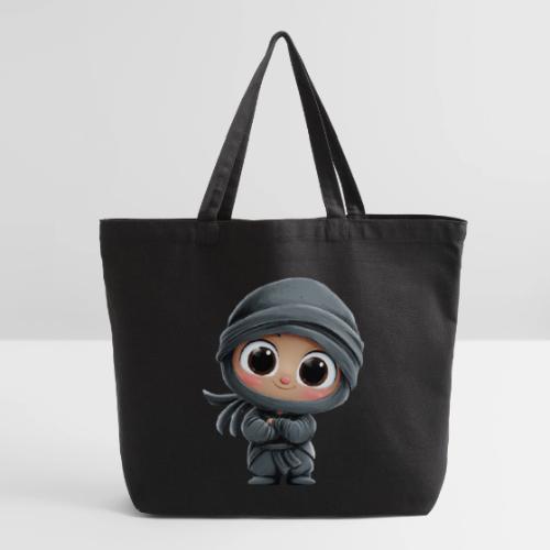 Cute Cartoon Baby Ninja Standing with Big Smile - Eco-Friendly Cotton Tote