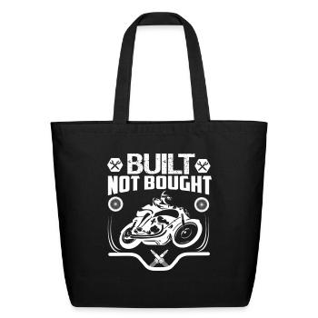 Built Not Bought - Eco-Friendly Cotton Tote - black - Front