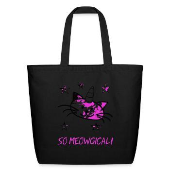 So Meowgical - Eco-Friendly Cotton Tote - black - Front