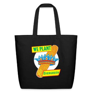 EVERGREEN SEEDS - Eco-Friendly Cotton Tote - black - Front