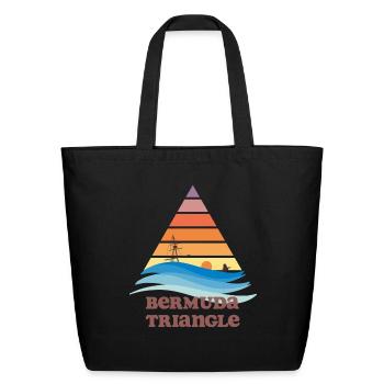 Bermuda Triangle Tourist - Eco-Friendly Cotton Tote - black - Front