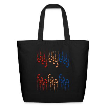 old phone - Eco-Friendly Cotton Tote - black - Front