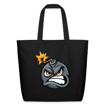 Bomb Cartoon, Bomb cartoon, cartoon Character, ver - Eco-Friendly Cotton Tote - black - Front