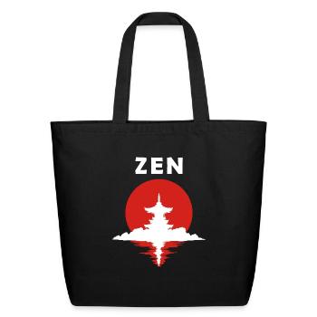 Zen - Eco-Friendly Cotton Tote - black - Front
