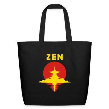 Zen - Eco-Friendly Cotton Tote - black - Front