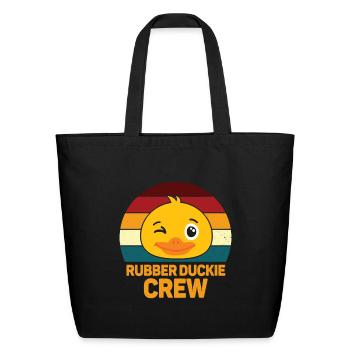 Rubber Duck Rubber Duckie Crew - Eco-Friendly Cotton Tote - black - Front