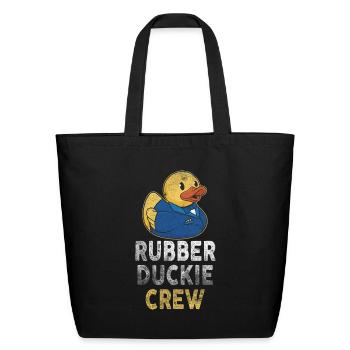 Rubber Duck Rubber Duckie Crew - Eco-Friendly Cotton Tote - black - Front