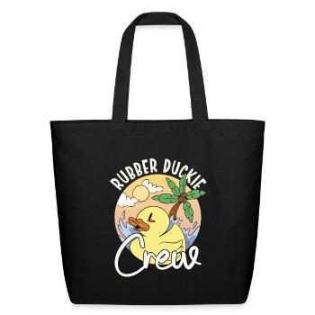 Rubber Duck Rubber Duckie Crew - Eco-Friendly Cotton Tote - black - Front